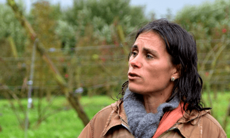 Marjolein Visser op een overleg boslandbouw in West-Vlaanderen